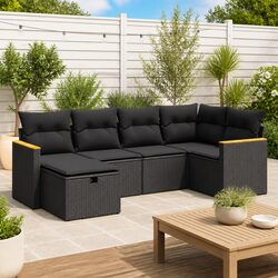 6 Piece Outdoor Sofa Set with Storage Bag