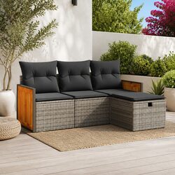 4 Piece Garden Sofa Set