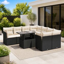 Compact and Stylish 9-Piece Outdoor Sofa Set
