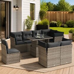 Concise Overview: 9 Piece Garden Sofa Set