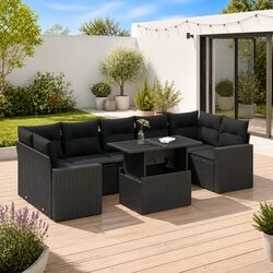 8-Piece Garden Sofa Set for Outdoor Living
