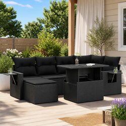 Compact 7 Piece Garden Sofa Set with Storage Solutions