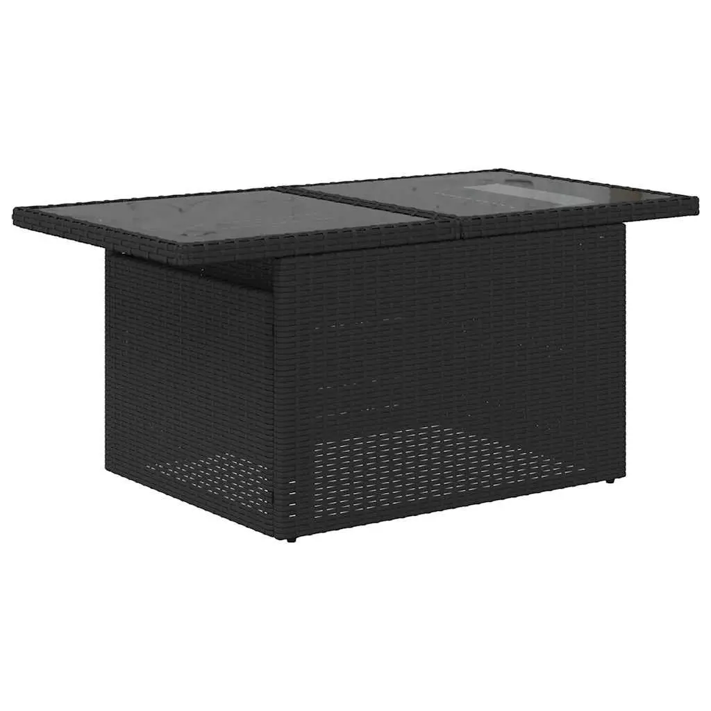 Garden Sofa Set Black 10 Piece Outdoor Furniture Patio Lounge Poly Rattan