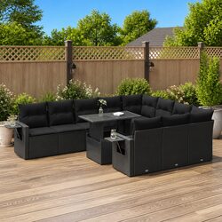 Concise 11-Piece Garden Sofa Set for the Outdoors