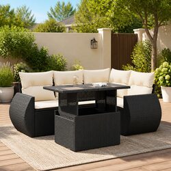 Compact 5 Piece Garden Sofa Set with Versatile Features