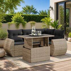 5-Piece Grey Patio Sofa Set - Stylish and Durable