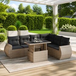 Compact and Stylish 7 Piece Garden Sofa Set