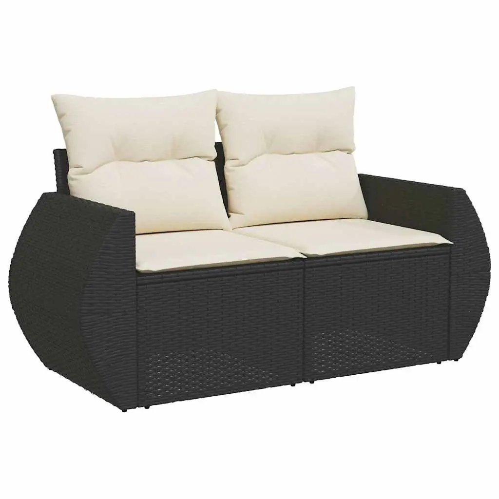 Garden Sofa Set 10 Piece Outdoor Furniture Patio Poly Rattan Modular Black