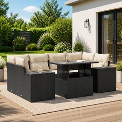 7 Piece Garden Sofa Set for Outdoors