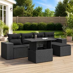 Compact and Stylish 6 Piece Garden Sofa Set
