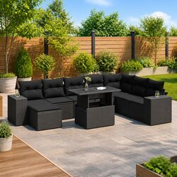 Your New Favorite 9 Piece Outdoor Sofa Set Awaits
