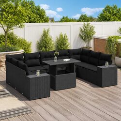 Compact and Stylish 10-Piece Garden Sofa Set