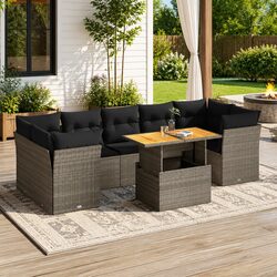 Compact and Versatile 8 Piece Outdoor Sofa Set
