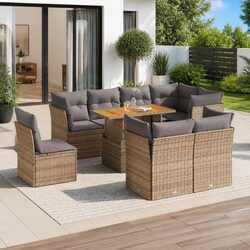 Your Ideal 9-Piece Modular Garden Sofa Set Awaits