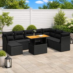 Stylish 9-Piece Garden Sofa Set with Storage
