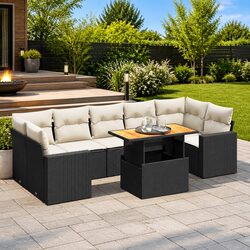 Compact and Elegant 8-Piece Garden Sofa Set