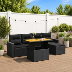 Compact and Versatile 6 Piece Garden Sofa Set