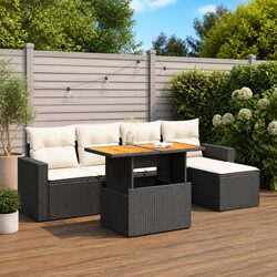 Efficient 6-Piece Garden Sofa Set with Cushions