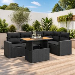Compact and Stylish 6-Piece Garden Sofa Set for Your Patio