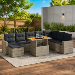 Your Perfect 9-Piece Outdoor Sofa Set Awaits in Grey