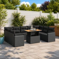Compact 10 Piece Garden Sofa Set for Your Patio