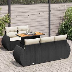 Concise 6-Piece Outdoor Sofa Set with Modularity