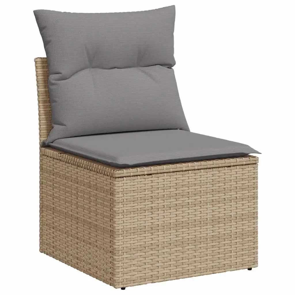Garden Sofa Set 5 Piece Outdoor Furniture Patio Sectional with Cushions Beige