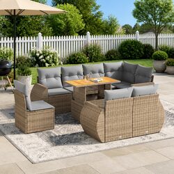 Compact and Functional 9-Piece Outdoor Sofa Set