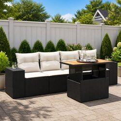 5-Piece Black Outdoor Sofa Set — Easy and Versatile