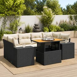 7 Piece Outdoor Garden Sofa Set - Compact and Stylish