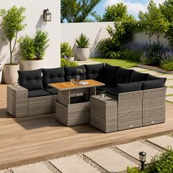 9-Piece Modular Garden Sofa Set for Outdoor Relaxation