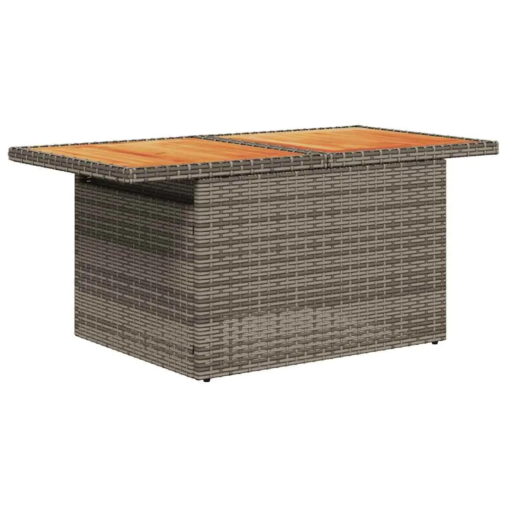 Garden Sofa Set Grey 5 Piece Outdoor Furniture Poly Rattan with Cushions