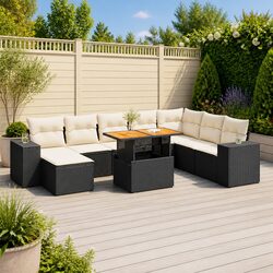 Compact and Durable 9-Piece Outdoor Sofa Set