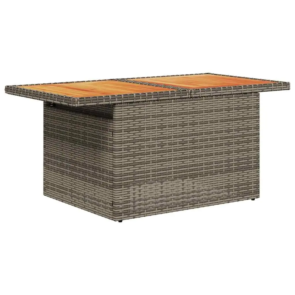 Garden Sofa Set Grey 9 Piece Outdoor Patio Furniture with Cushions Storage