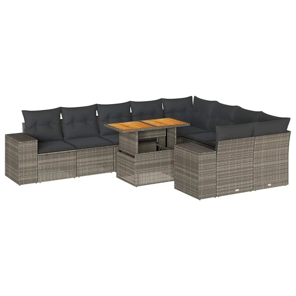 Garden Sofa Set 10 Piece with Removable Covers