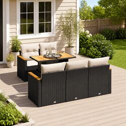 6 Piece Outdoor Sofa Set with Storage Bags