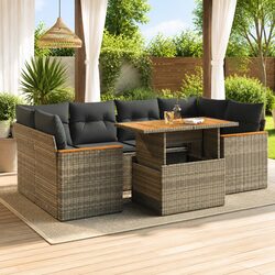 6-Piece Outdoor Sofa Set in Grey