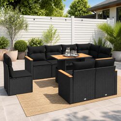 Stylish and Modular 9-Piece Outdoor Sofa Set