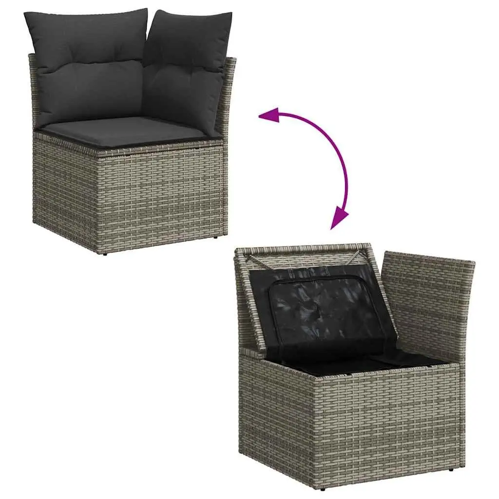 Garden Sofa Set 10 Piece Outdoor Furniture Patio Lounge Grey Modular Sectional