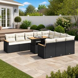 Concise Comfort: 11 Piece Outdoor Sofa Set