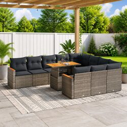 Compact 11 Piece Garden Sofa Set for Outdoor Fun