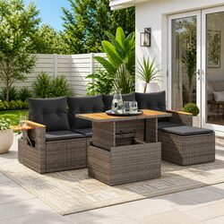 Compact Modular Garden Sofa Set for Outdoor Relaxation