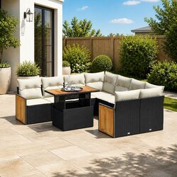 Compact and Stylish 9 Piece Garden Sofa Set