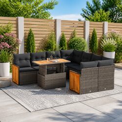 Get Cozy with This 9-Piece Garden Sofa Set