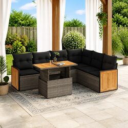Efficient 7-Piece Garden Sofa Set for Comfortable Outdoor Living
