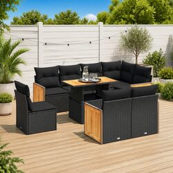 Compact and Stylish 9-Piece Garden Sofa Set