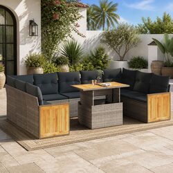 10-Piece Garden Sofa Set for Outdoors