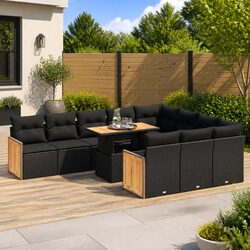 Concise 11 Piece Outdoor Sofa Set with Storage