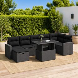 8 Piece Outdoor Garden Sofa Set