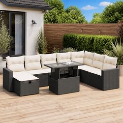 9-Piece Modular Garden Sofa Set for Outdoor Enjoyment